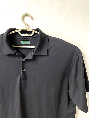 #ad Ben Hogan Mens 2XL 54x28 Polo Shirt Short Sleeve Performance Black Polyestr Used $6.97