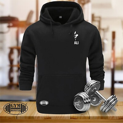 #ad Ali Hoodie Pocket Gym Clothing Bodybuilding Training Boxing Champion Fitness Top GBP 20.99
