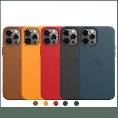 #ad For iPhone 12 12 Pro 6.1quot; Apple luxury Leather Case With Magsafe Phone Case $22.61