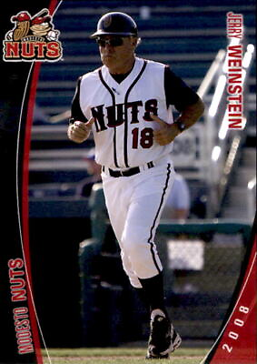 #ad 2008 Modesto Nuts Grandstand #27 Jerry Weinstein Manager Baseball Card $12.99