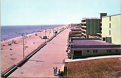 #ad New Boardwalk Rehoboth Beach Delaware c1960s Postcard Atlantic Sands Motel $11.99