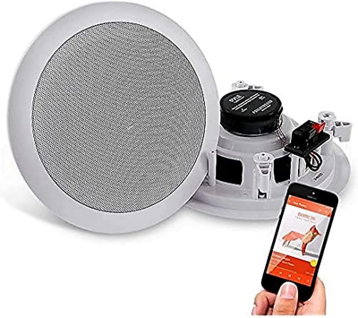 #ad 6.5” Pair Bluetooth Flush Mount In Wall In Ceiling 2 Way Speaker System Quick Co $117.99
