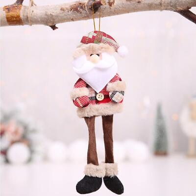 #ad Christmas Plush Ornament Decoration Toys e Snowman Reindeer Doll Hanging Doll $6.57