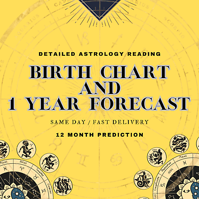 #ad Astrology Reading Birth Chart Report 1 Year Forecast 12 Month Prediction $13.99