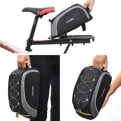 #ad 8L Multifunctional Bicycle Rear Seat Bag Waterproof Cycling Bike Rack Trunk $30.70