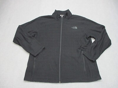 #ad The North Face Fleece Mens Large Black Jacket Full Zip Sweater Lightweight Soft $20.98