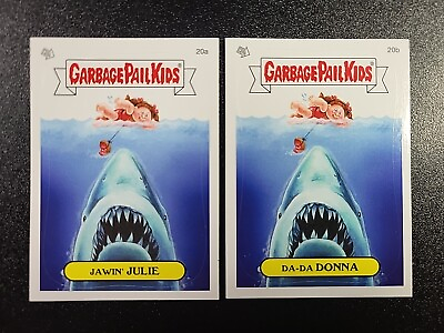 #ad Jaws Steven Spielberg Robert Shaw Roy Scheider Spoof Garbage Pail Kids Card Set $25.22