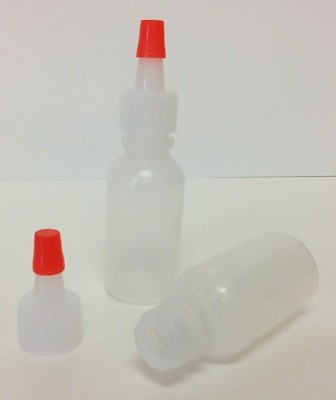 #ad 50 pack of 1 2oz 15mL Plastic Boston Round Squeeze Bottles with Yorker Caps $16.60