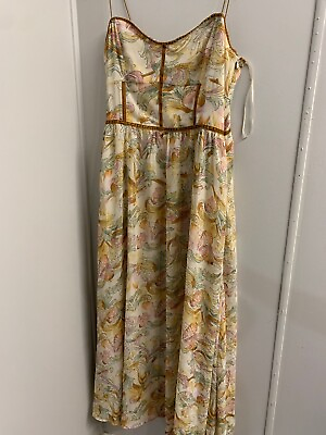 #ad New 12th Tribe Dress Strappy Floral Multicolor M Women#x27;s A78 $36.00