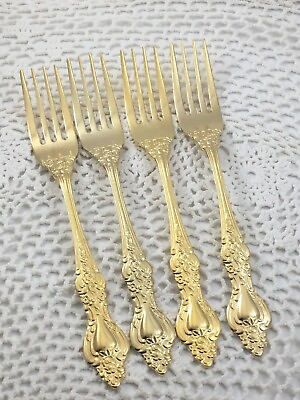 #ad ROYAL SEALY RLF1 Gold Plated Stainless 4 Dinner Forks JAPAN $24.99