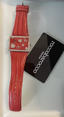 #ad RoccoBarocco Ladies Red Leather Watch new Battery Working Perfectly $180.00