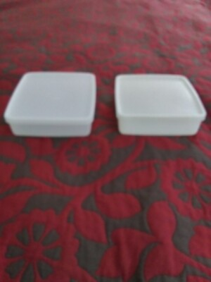 #ad VINTAGE TUPPERWARE SANDWICH KEEPERS WITH SEAL LIDS LOT OF 2 GOOD CONDITION $11.99