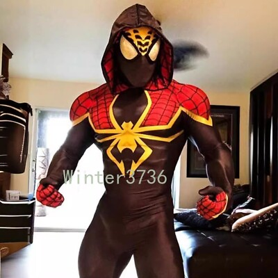 #ad Marvel Spiderman Cosplay Costume Jumpsuit Bodysuit Halloween for Adult Kids Prop $58.79