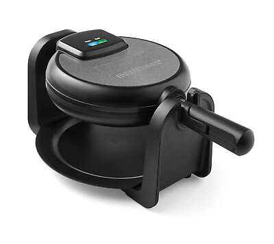 #ad Single Flip Waffle Maker Black with Stainless Steel Decoration $19.87