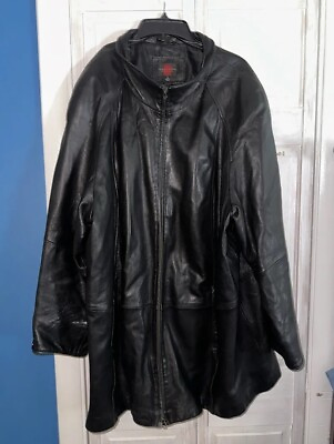 #ad Gallery Women#x27;s Genuine Leather Black Coat Jacket Size 3X $35.00