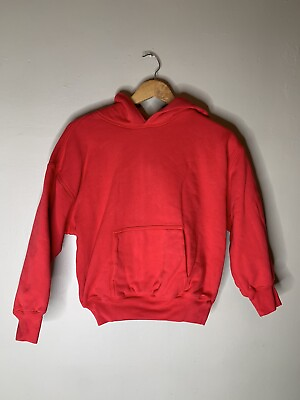 #ad YZY Kids Sweatshirt Boys Large Red Pullover Hooded Lounge Causal $80.00