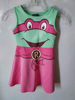 #ad #ad TMNT Girl#x27;s Raphael Dress XS 4 5 Teenage Mutant Ninja Turtles Nickelodeon Kids $35.00