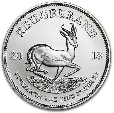 #ad 2018 1 Oz Silver South Africa KRUGERRAND Coin.. $51.95