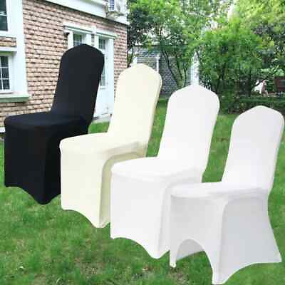 #ad 50 100pcs universal chair cover with elastic spandex wedding decoration $241.28