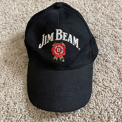 #ad Jim Beam Cap Hat Mens Unisex Black with Logo Official Merchandise $14.99
