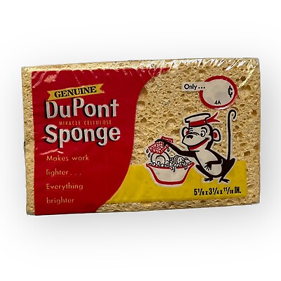 #ad Vintage DuPont Household Sponge Advertising Handy Size 1950#x27;s Prop Mid Century $14.84