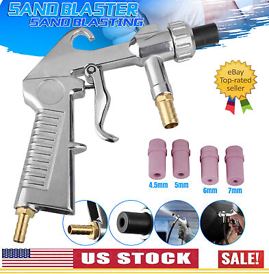 #ad Air Cleaning Sandblasting Sandblaster Kit Sand Blaster Gun Nozzle Pneumatic Tool $18.99
