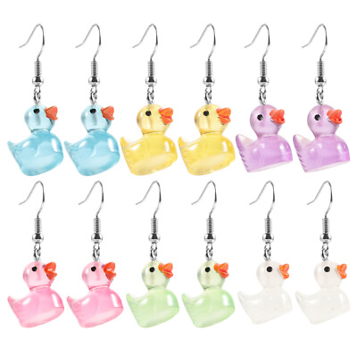#ad 6 Pairs Cartoon Luminous Duck Earrings Jewelry Cute Delicate $9.93