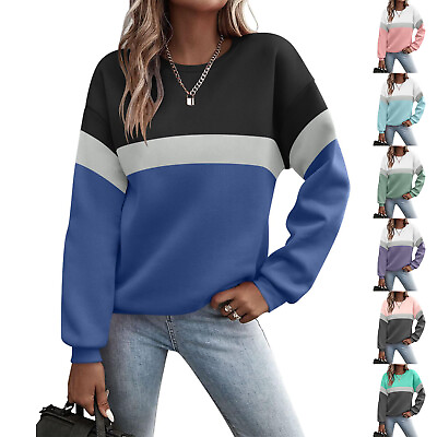 #ad Womens Graphic Sweatshirt Print O Neck Sweatshirt Round Neck Fit Pullover Tops $22.54
