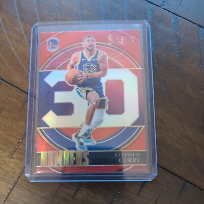 #ad 2021 22 Panini Select Numbers 5 Steph Curry Red Prizm $2.50