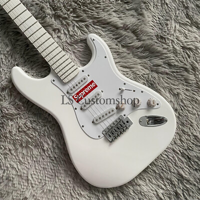 #ad Custom White Supreme ST Electric Guitar Maple Fretboard 3S Pickup Tremolo Bridge $161.85