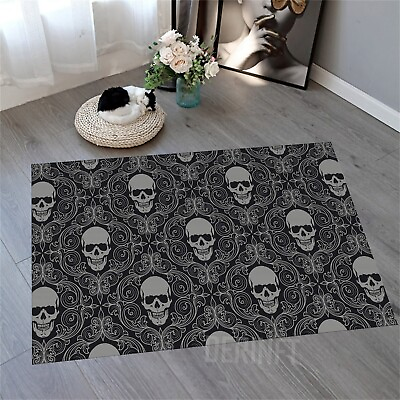 #ad Skull ThemedArea Rug Washable RugNon slip Floor CarpetHome DecorPrinted Rug $49.00