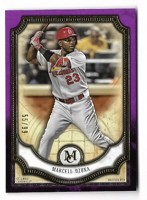 #ad 2018 MUSEUM COLLECTION MARCELL OZUNA AMETHYST PARALLEL #55 99 CARDINALS $3.99
