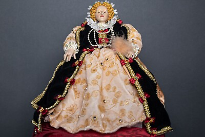 #ad Queen Elizabeth and The Queen of Scotts Porcelain type Doll Figures $165.00
