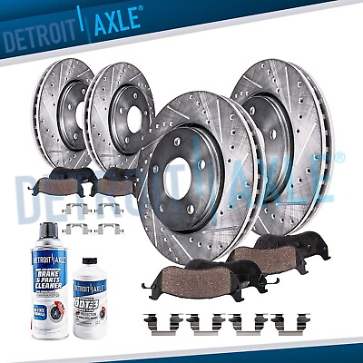 #ad Front Rear Drilled Slotted Rotors Ceramic Brake Pad Kit for Nissan Maxima Altima $192.55