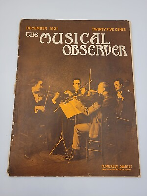 #ad The Musical Observer December 1921 Magazine Piano Ads Articles $25.50