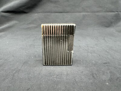 #ad Vintage St Dupont Small Silver Plated Lighter France $99.49