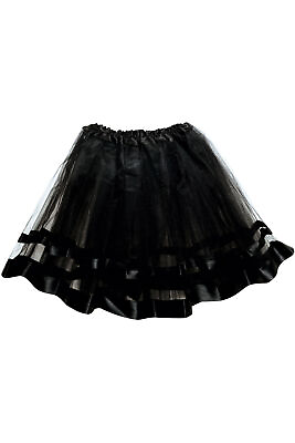 #ad Black Ribbon Promo Tutu Halloween Costume Skirt Accessory Adult Women $5.57