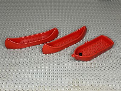 #ad Lot of 3 LEGO Boats Red Pirate Castle City Parts Genuine Legos $10.95