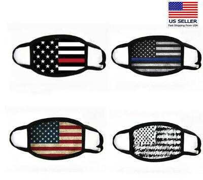 #ad Unisex Face Mask Reusable Washable Cover Masks Fashion Men Women American Flag $4.99