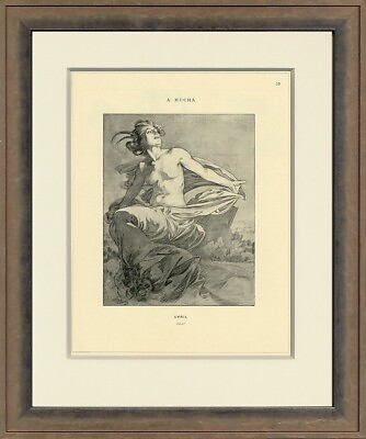 #ad Rare Original 1898 quot;Aprilquot; by Alphonse Mucha for Cocorico Custom Framing $485.00