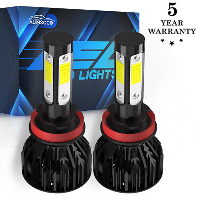 #ad H11 LED Headlights Super Bright Bulbs Kits White 6000K Low Beam Conversion Kits $29.99
