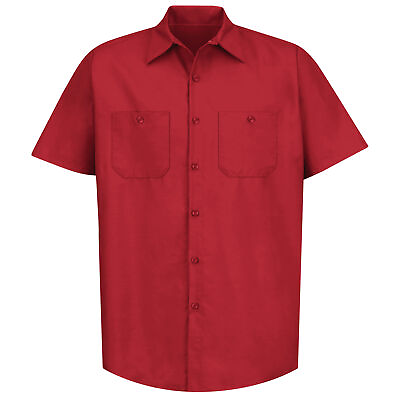 #ad Red Kap Men#x27;s Short Sleeve Industrial Work Shirt $14.62