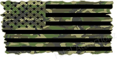 #ad Camo American Flag Vinyl Decal sticker army military $44.99