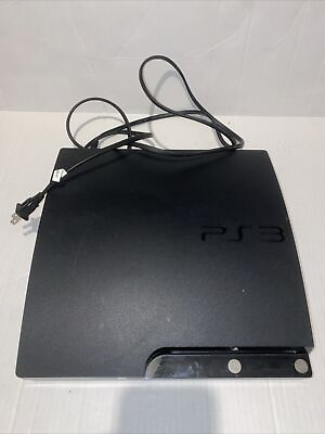 #ad Sony Playstation 3 PS3 Slim 120GB Console ONLY w Power Cord CECH 2001B Working $84.99