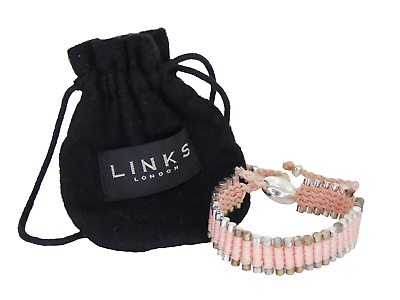 #ad Links of London Friendship Bracelet Pink Sterling Silver Adjustable Gift Pouch GBP 55.99