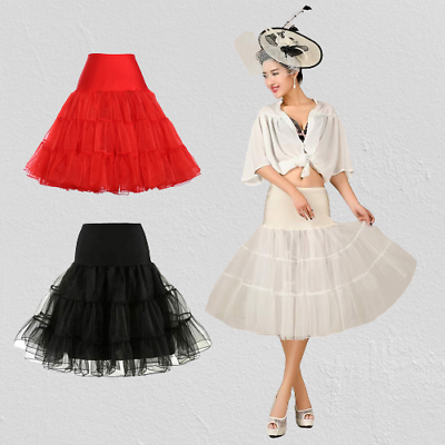 #ad 1950s Petticoat Skirt Women Underskirt Crinoline Slips Tutu Skirt Dress $12.21