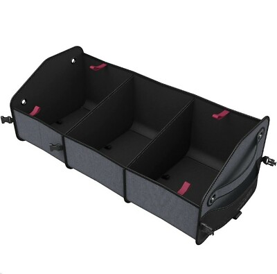 #ad Heavy Duty Car Cargo Trunk Organizer Folding Compartments Sag Proof Secure $47.00
