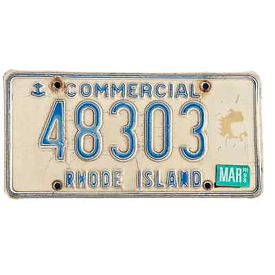 #ad License Plate Rhode Island commercial 48303 white with blue letters 1998 $20.00