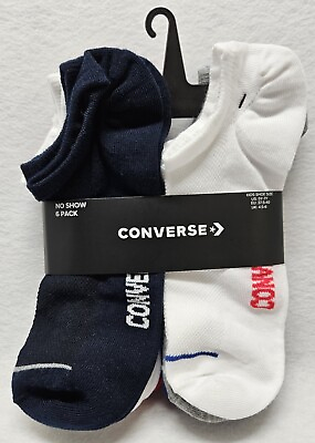 #ad Converse No Show 6 Pack Youth Socks Kids#x27; Sock Size M 9 11 Shoe Size 5Y 7Y New $8.40