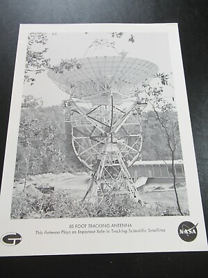 #ad NASA 85 Foot Satellite Tracking Antenna Space Print 1960s 8x10 $15.99
